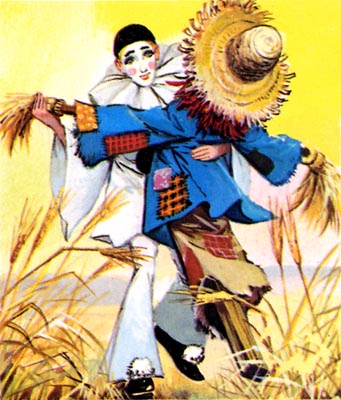 Moisson d'un Pierrot &eacute;pouvantail