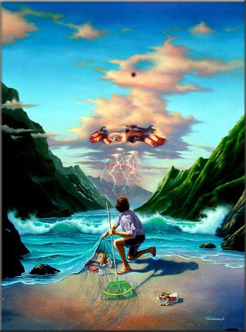 Qu&ecirc;te incessante sur une plage de vie!